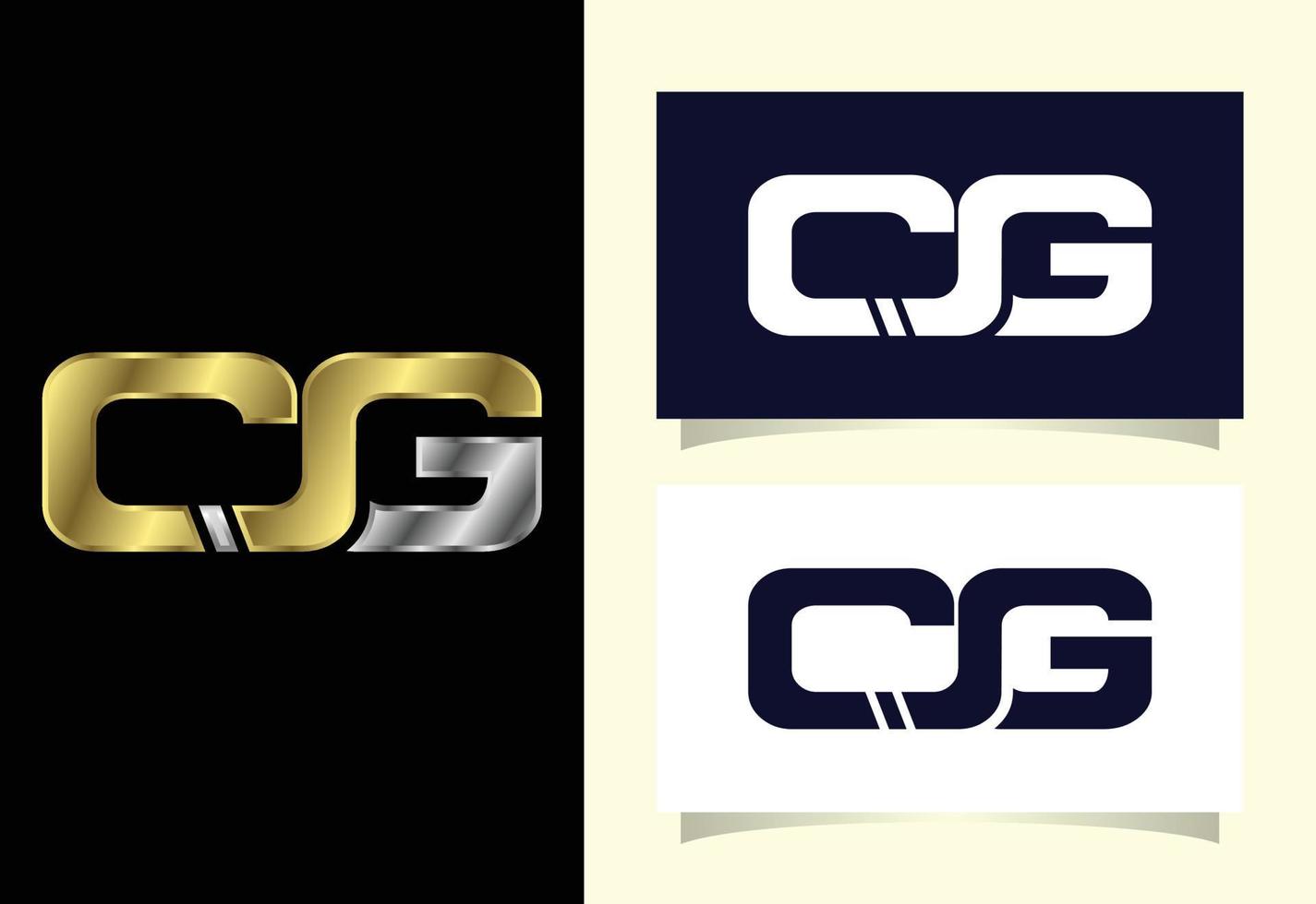 beginletter cg logo ontwerp vector. grafisch alfabetsymbool voor bedrijfsidentiteit vector