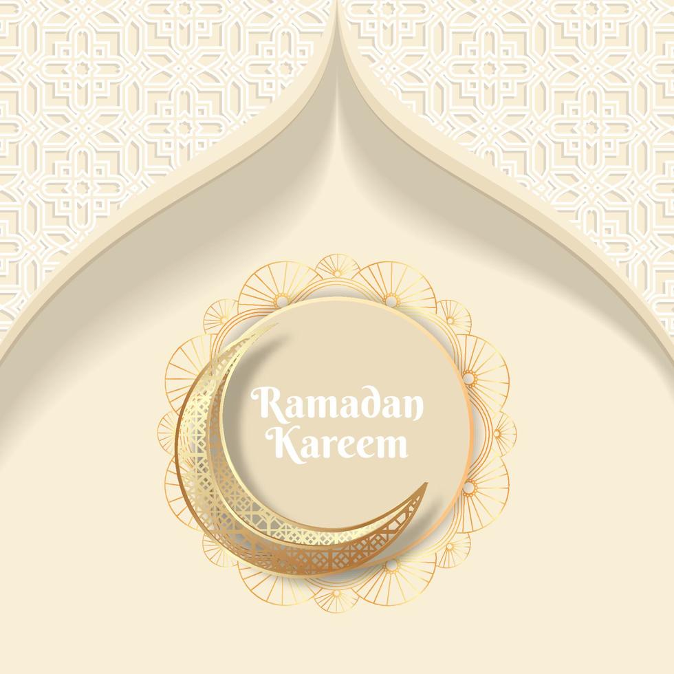 ramadan kareem social media post met islamitische patroonachtergrond. vector