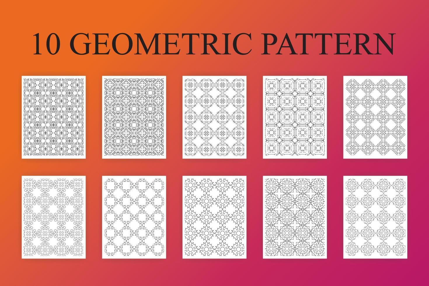 geometrische kleurpatroonpagina's vector