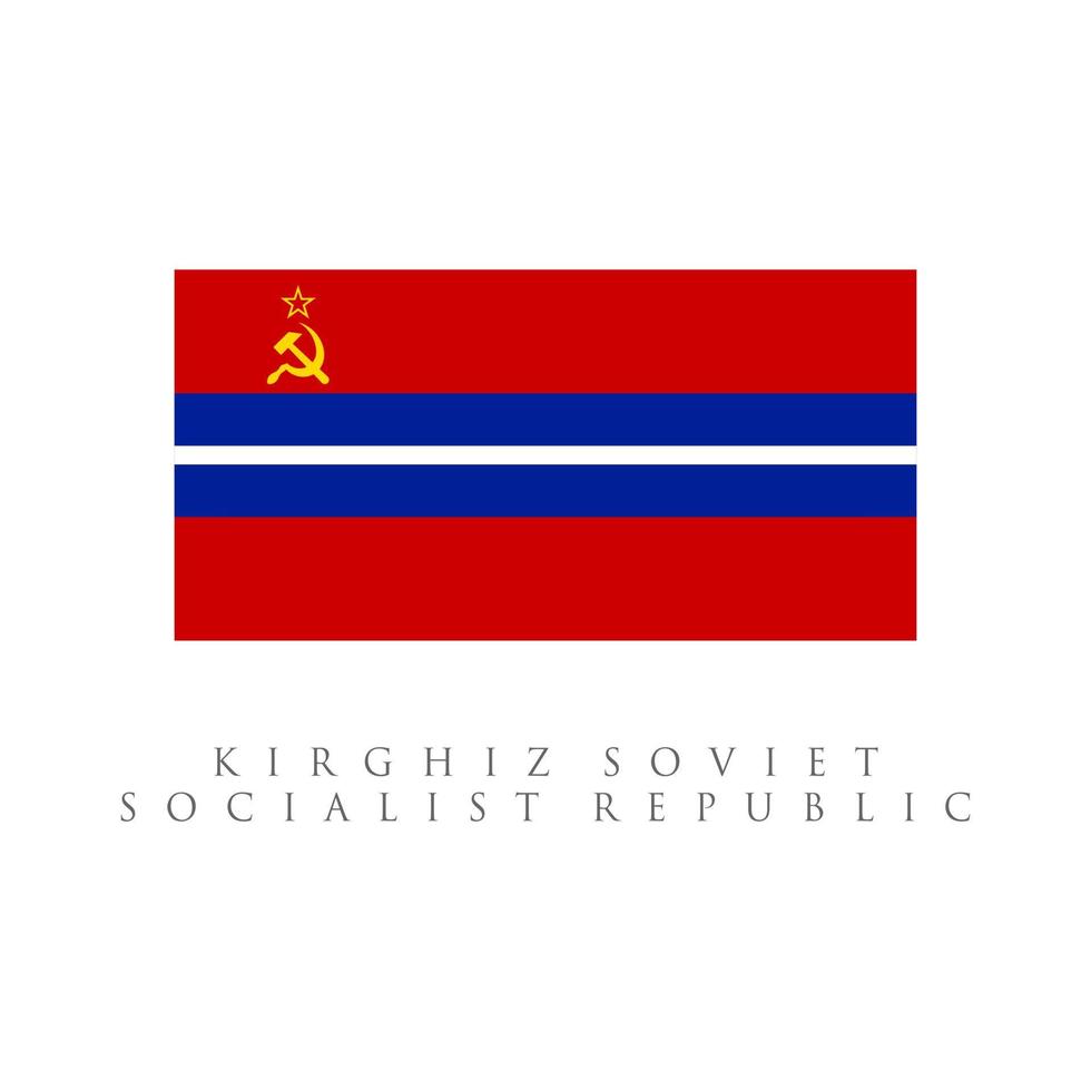 vlag van de kirgizische sovjet-socialistische republiek. geïsoleerd op witte achtergrond vector