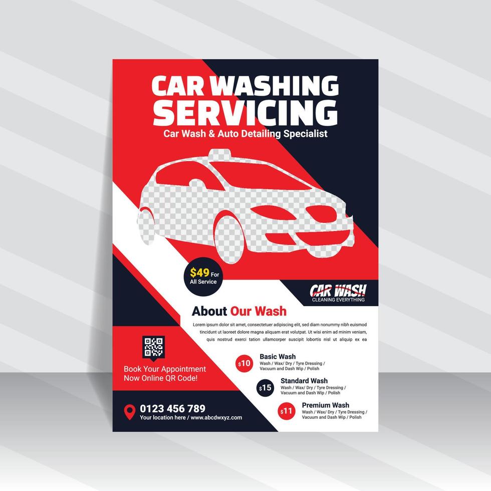 sjabloon voor carwash-flyer vector