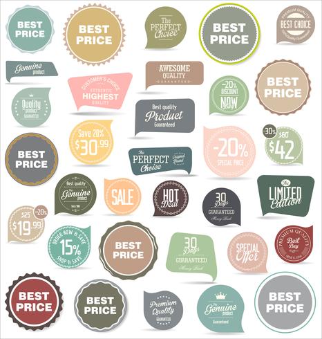 Moderne badges stickers en labels collectie vector