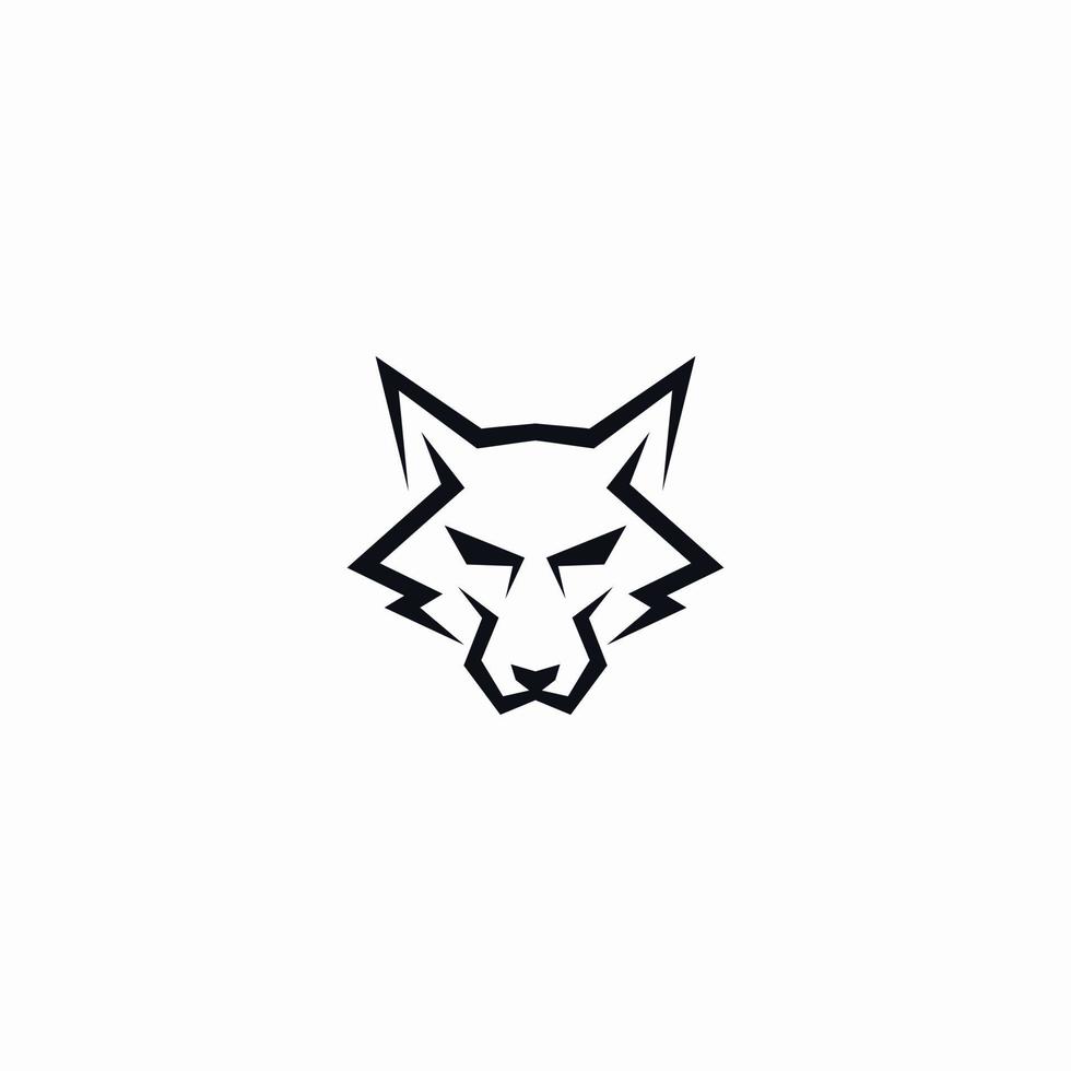 wolf hoofd logo vector pictogram illustratie