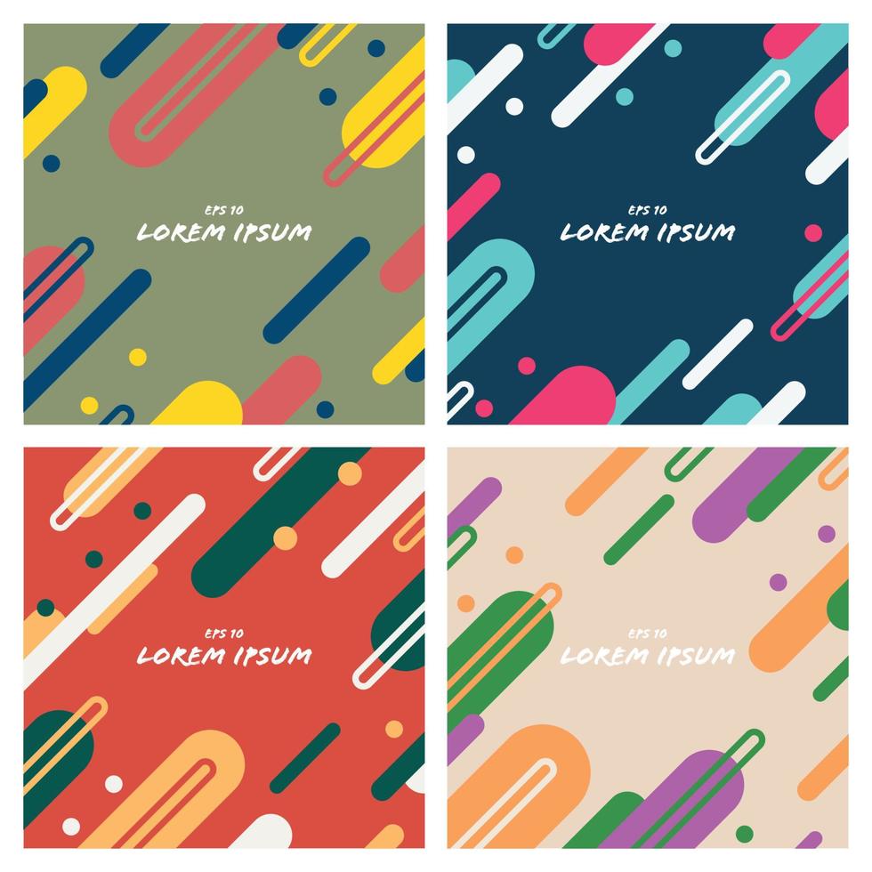 abstracte omslagkaart van retro stripe lijnen patroon tag decoratie pagina. ontwerp van kleurrijk met stippen afgeronde lijnen illustratie achtergrond. illustratie vector