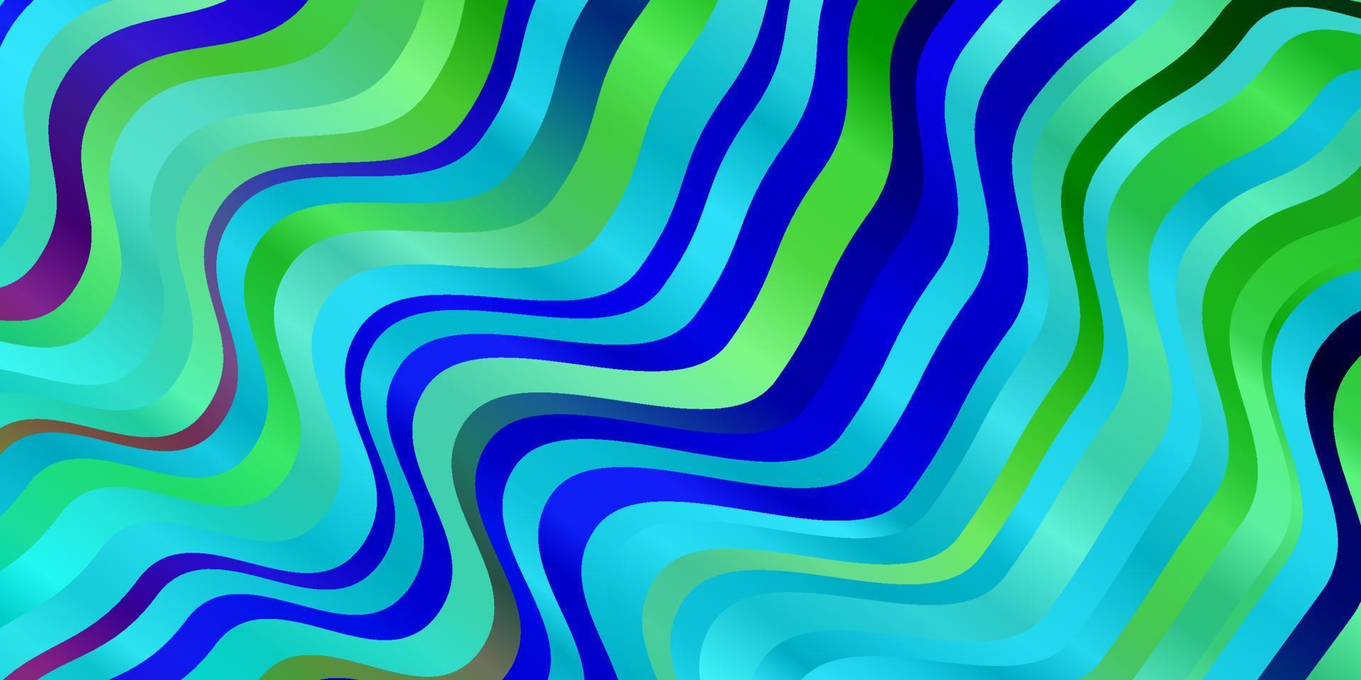 lichtblauwe, groene vectorlay-out met curven. vector