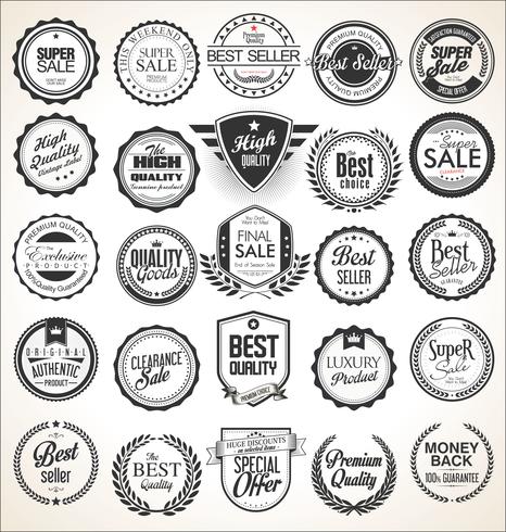 Retro vintage badges en labels-collectie vector