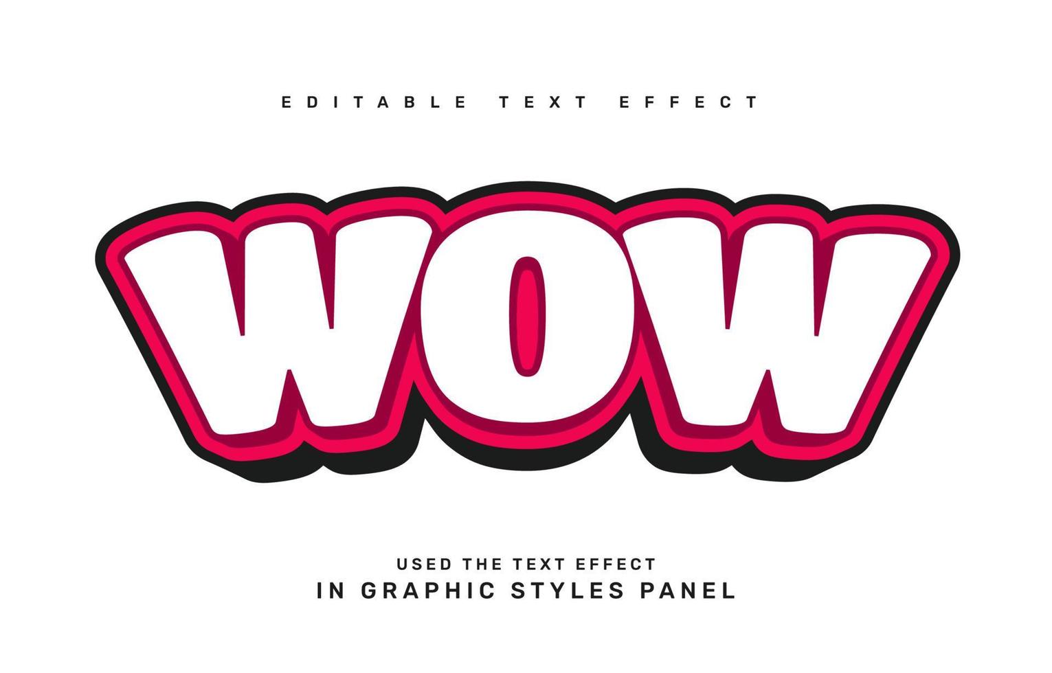 wow komisch teksteffect vector