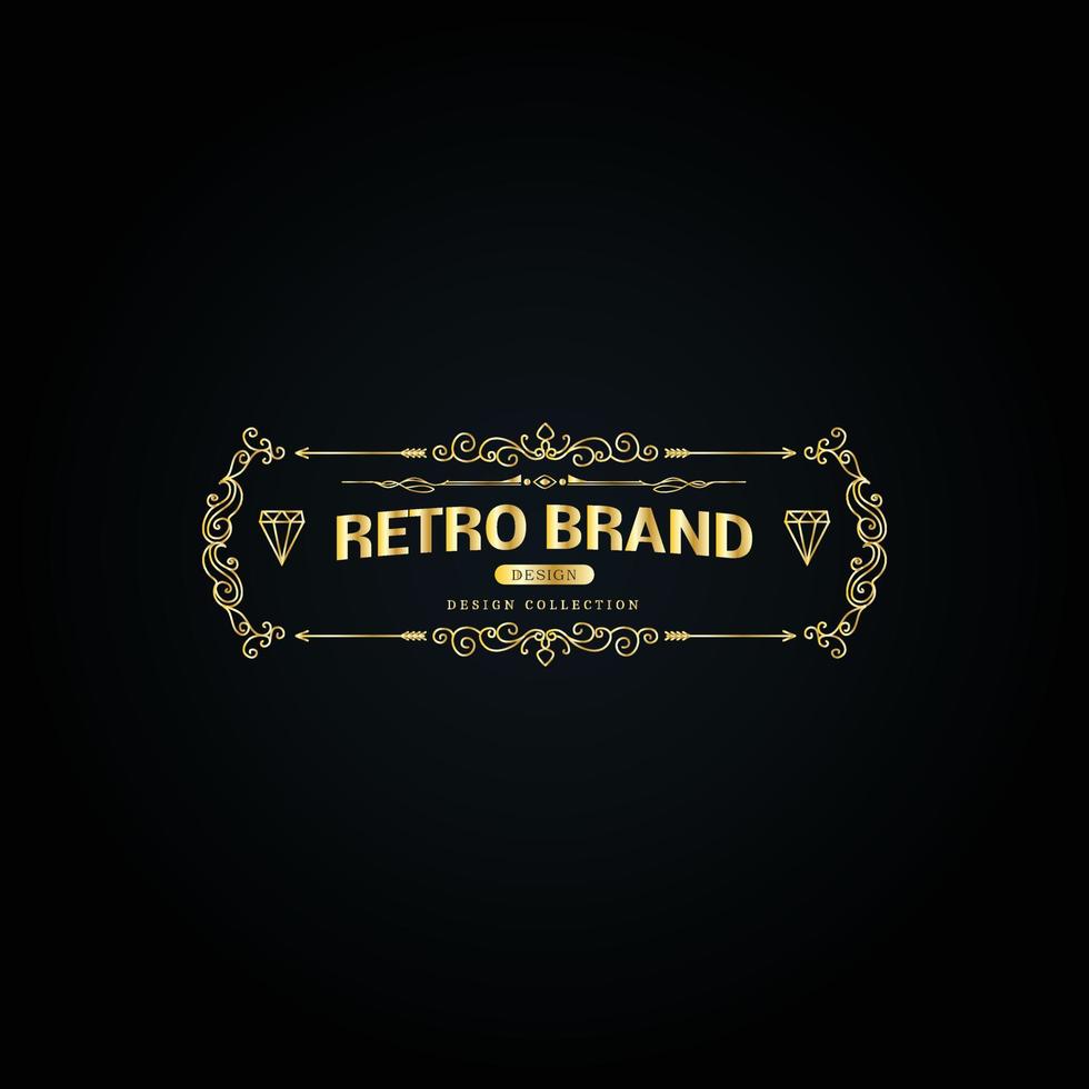 nieuw premium luxe logo sjabloonontwerp in vector voor restaurant, royalty, boetiek, café, hotel, heraldiek, sieraden, mode en andere vectorillustratie
