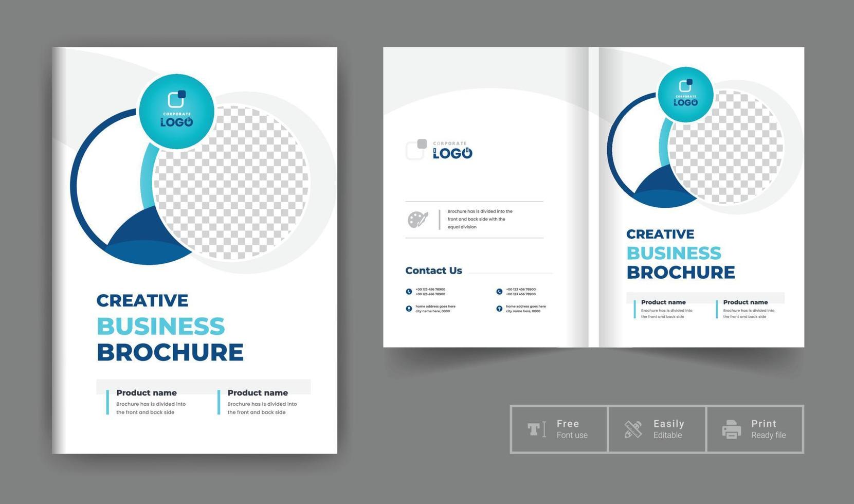 modern bedrijfsprofiel zakelijke brochure sjabloon lay-out creatief en schoon annuleer rapport professioneel zakelijk brochure sjabloonontwerp vector