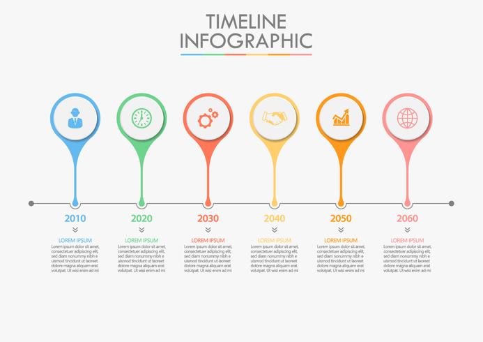 Tijdlijn infographic vector