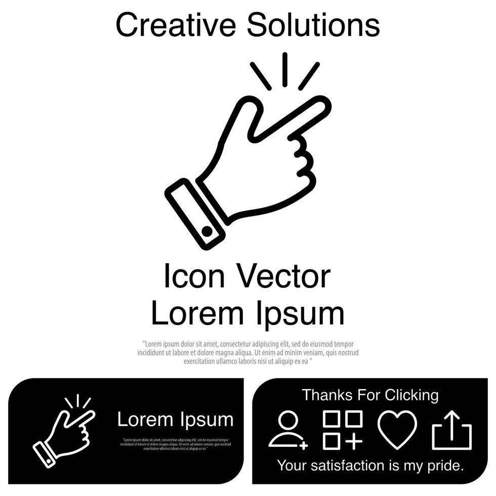 snap vinger pictogram vector eps 10