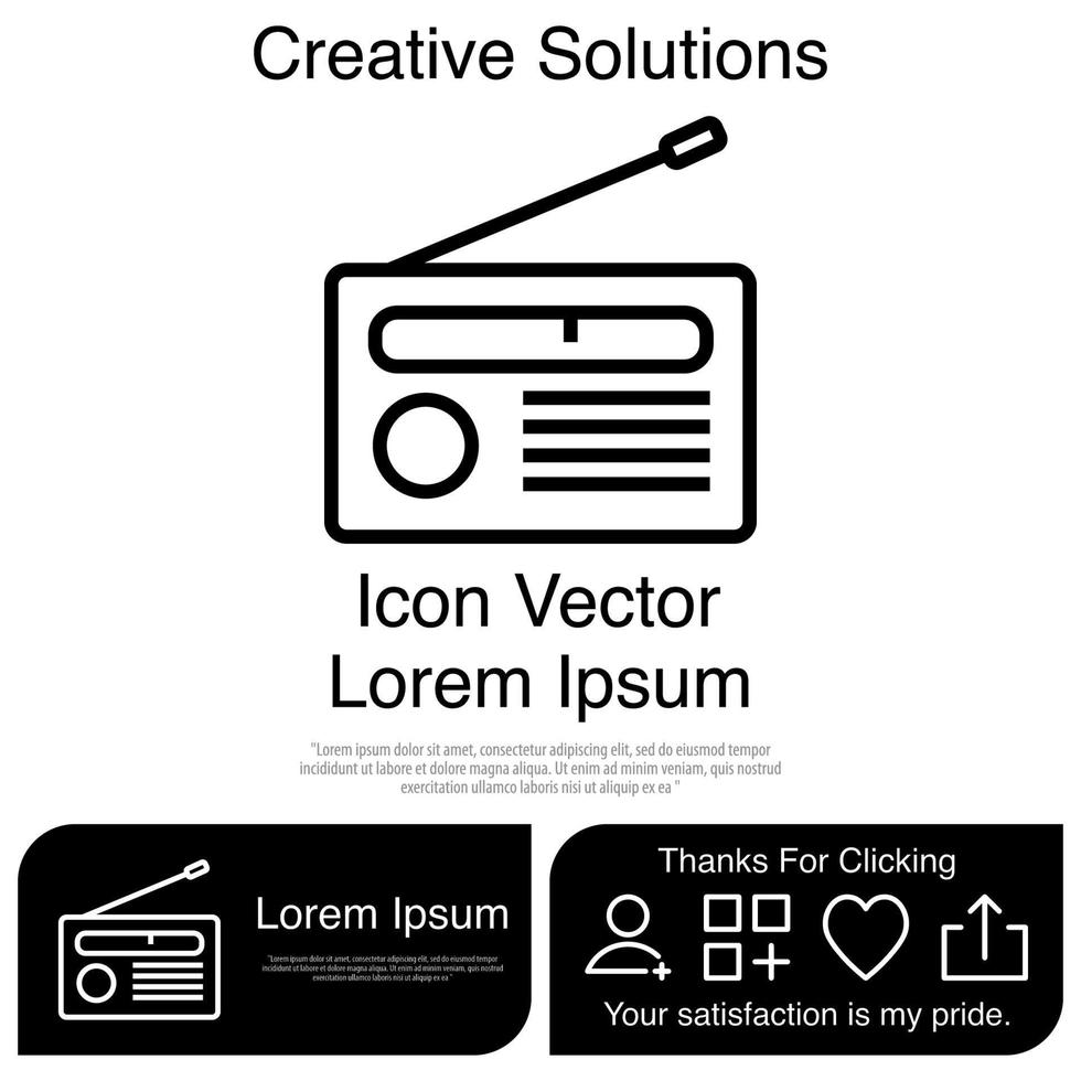 radio pictogram vector eps 10