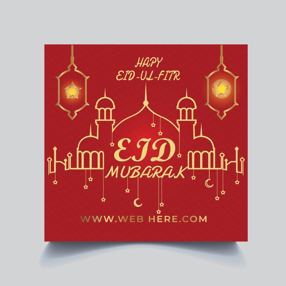 eid mubarak ramadan eid ul fitr eid ul adha sociale media post wens moslim banner ontwerpsjabloon gratis download gratis vector