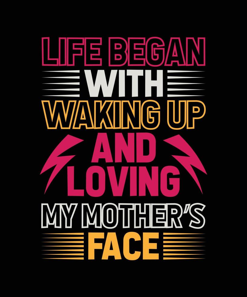 moeder typografie t-shirt ontwerp vector