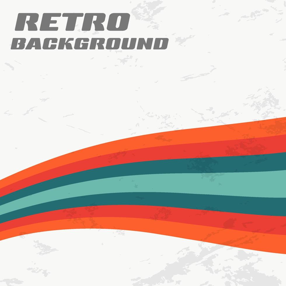 retro design achtergrond met vintage grunge textuur en gekleurde ronde strepen. vectorillustratie. vector