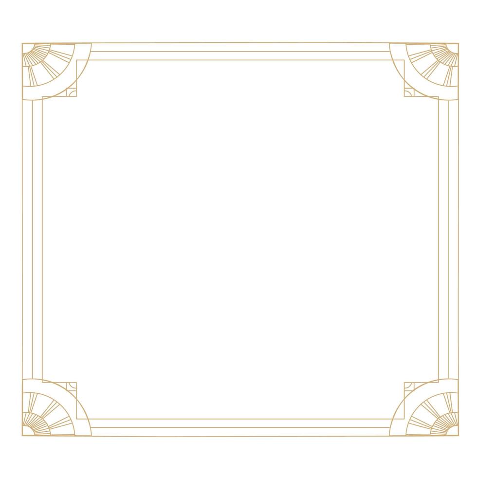 gouden dunne vierkante frame op een witte achtergrond. perfect ontwerp voor de titel, het logo en de reclamebanner. vector