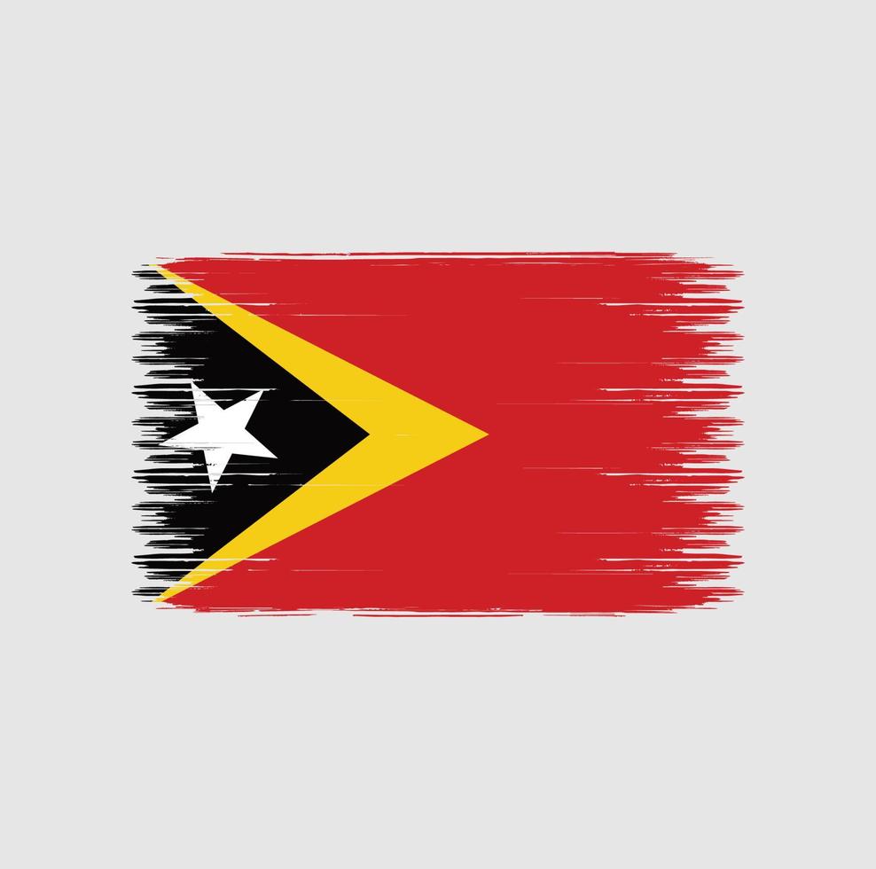 timor leste vlag penseelstreken. nationale vlag vector