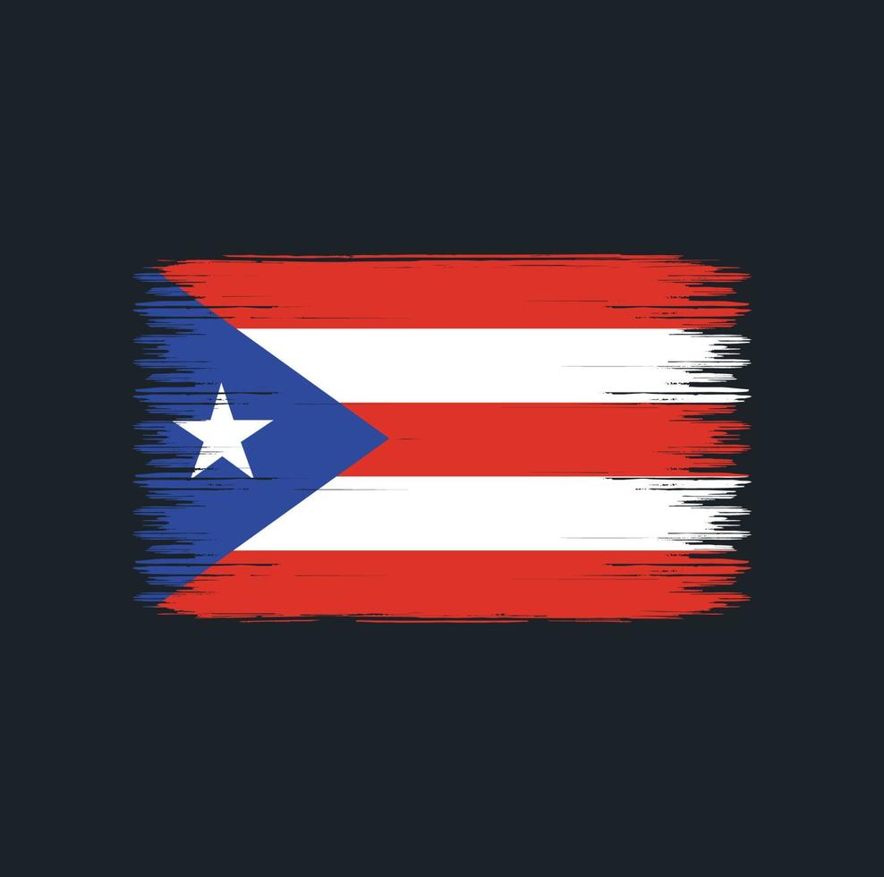 Puerto Rico vlag penseelstreken. nationale vlag vector