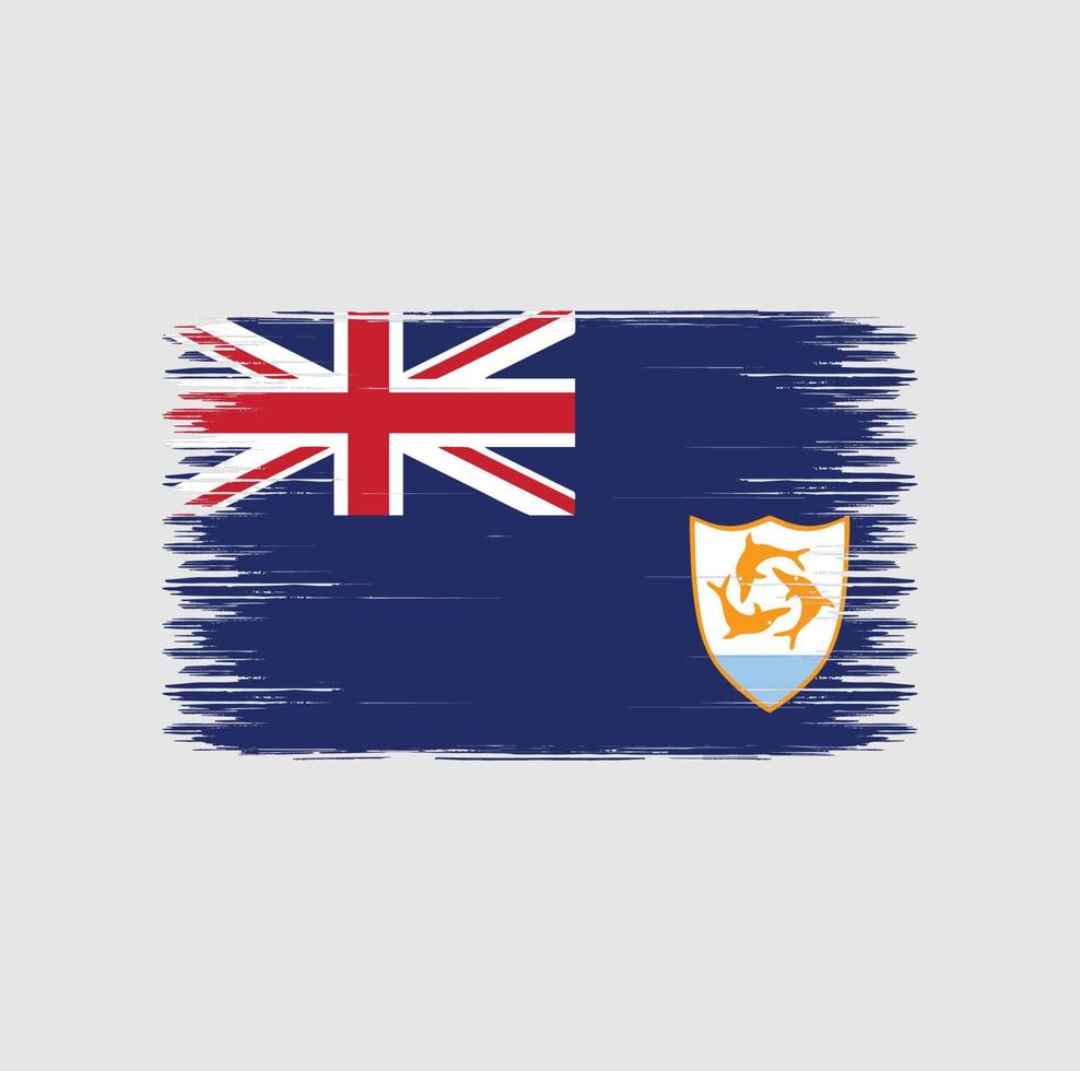 anguilla vlag penseelstreken. nationale vlag vector