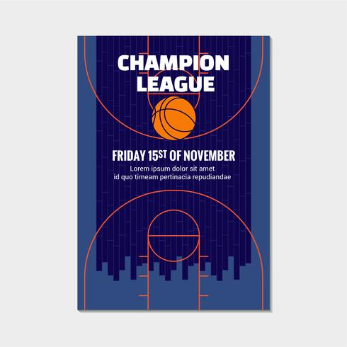 Moderne basketbal poster sjabloon vector