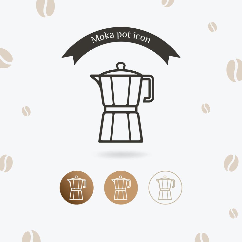 moka pot icoon vector