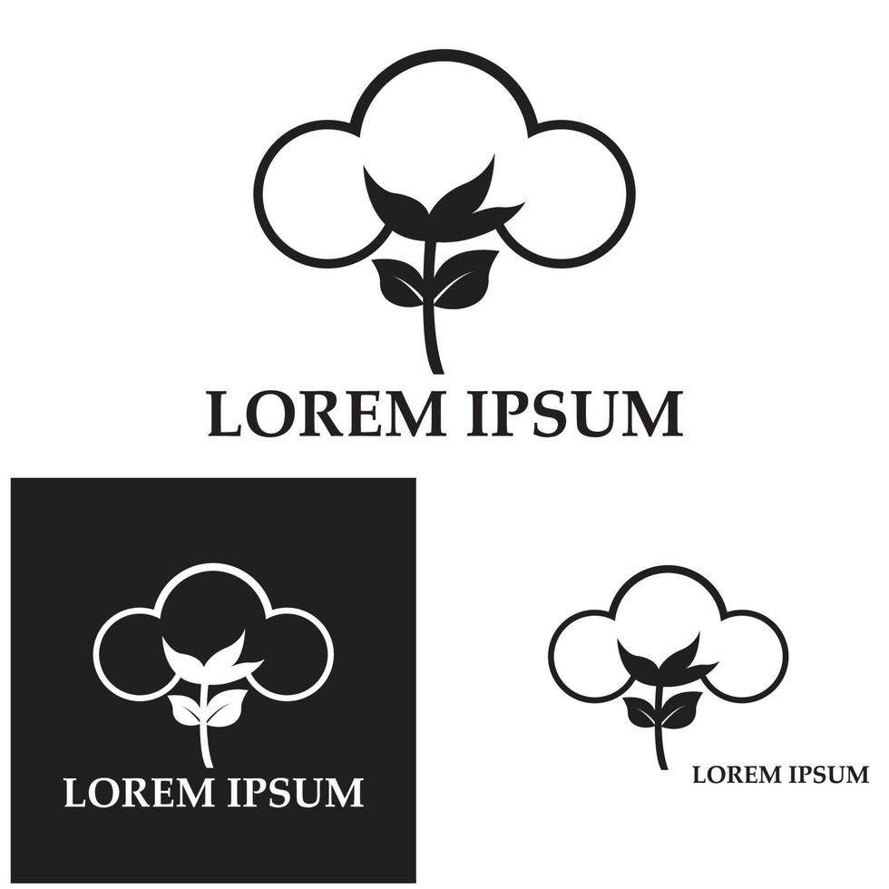 katoen logo illustratie vector ontwerp
