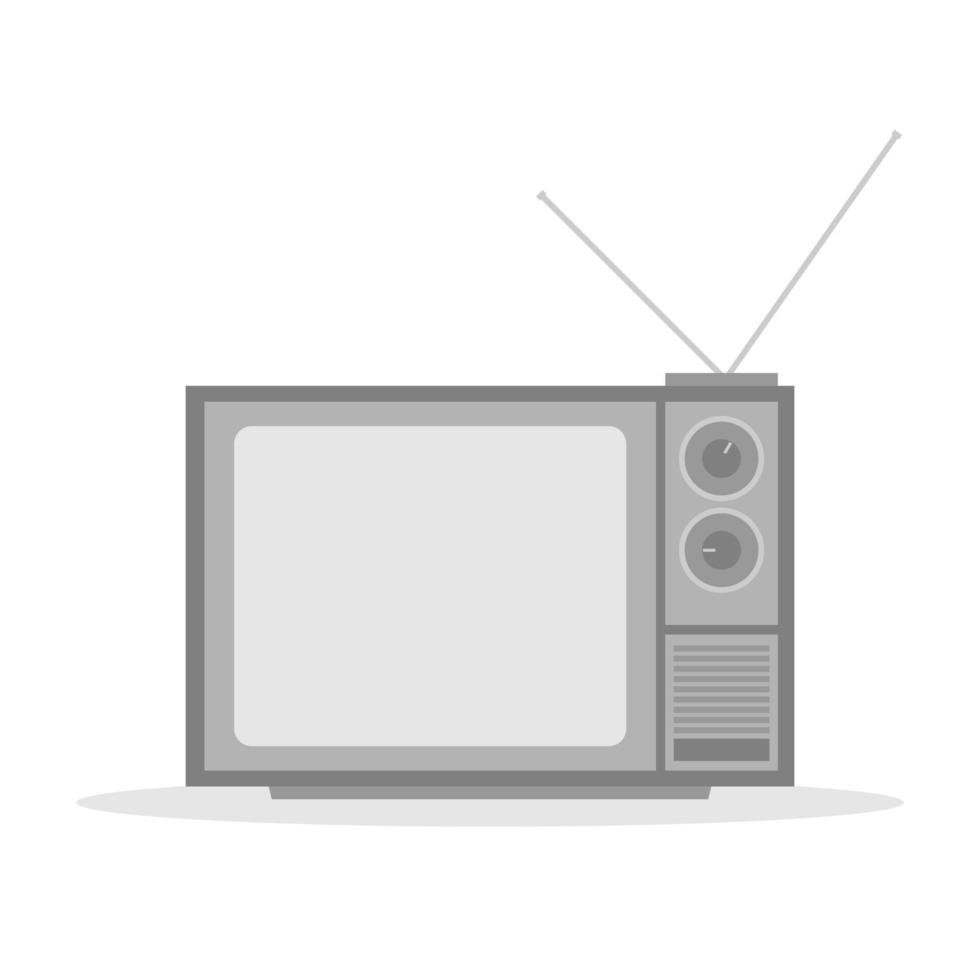 oude televisie. televisie gebruikt in de jaren vijftig vector