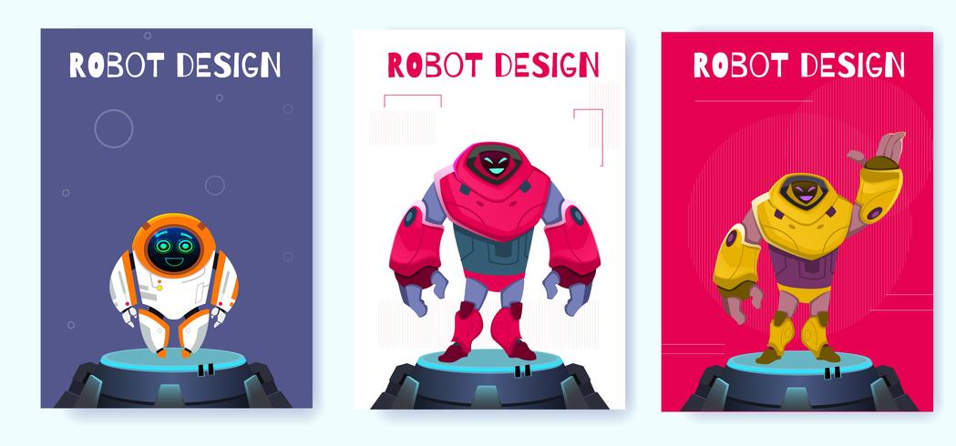 Volgende generatie robotposter vector