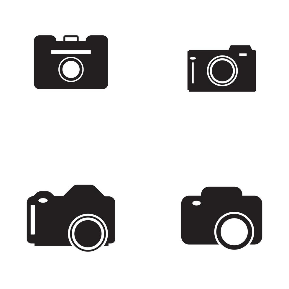 camerapictogram ingesteld. fotografie pictogrammen instellen. beveiligingscamera icoon. foto- en videopictogram. multimedia icon set platte lijn vector iconen