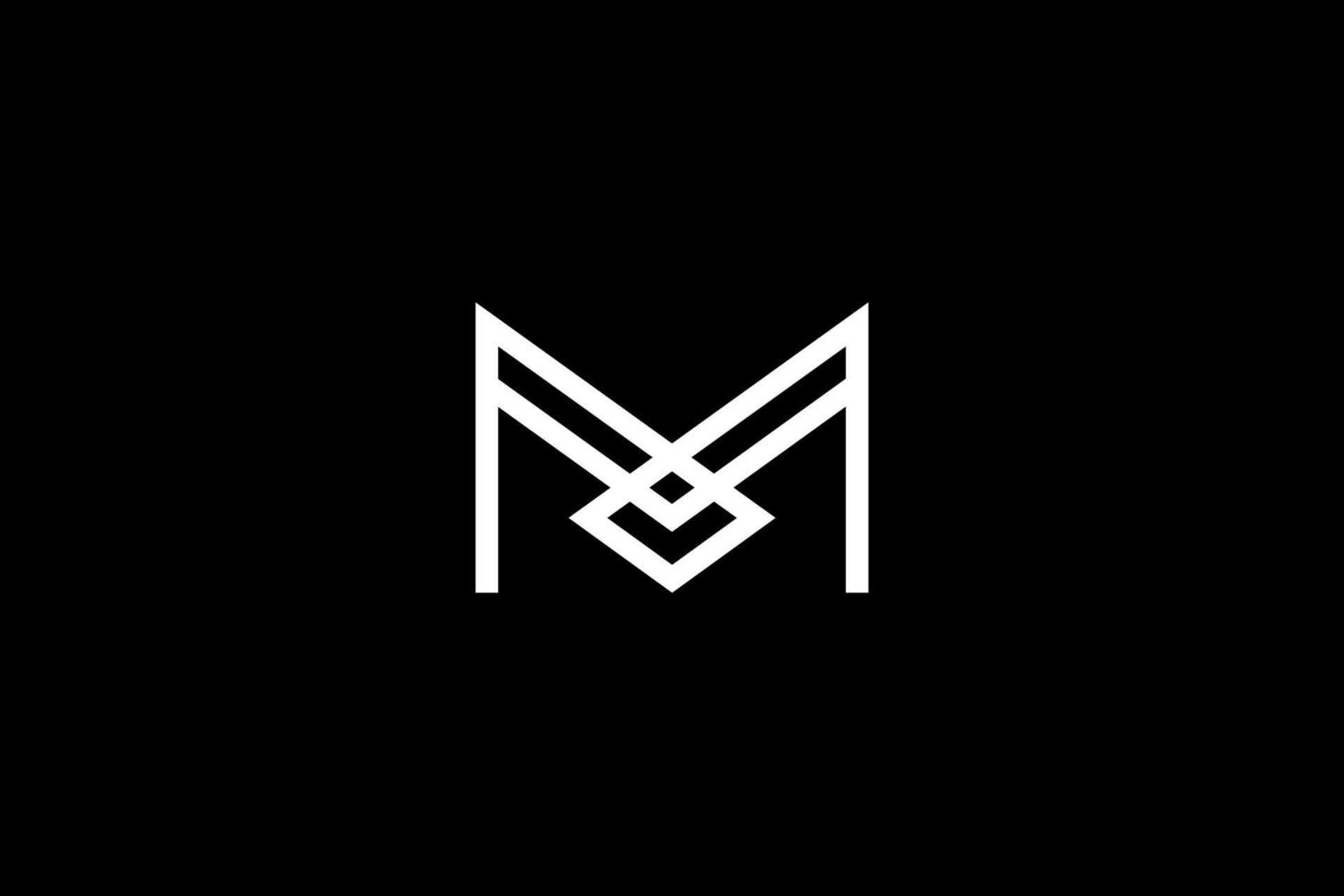 letter m logo ontwerp vector