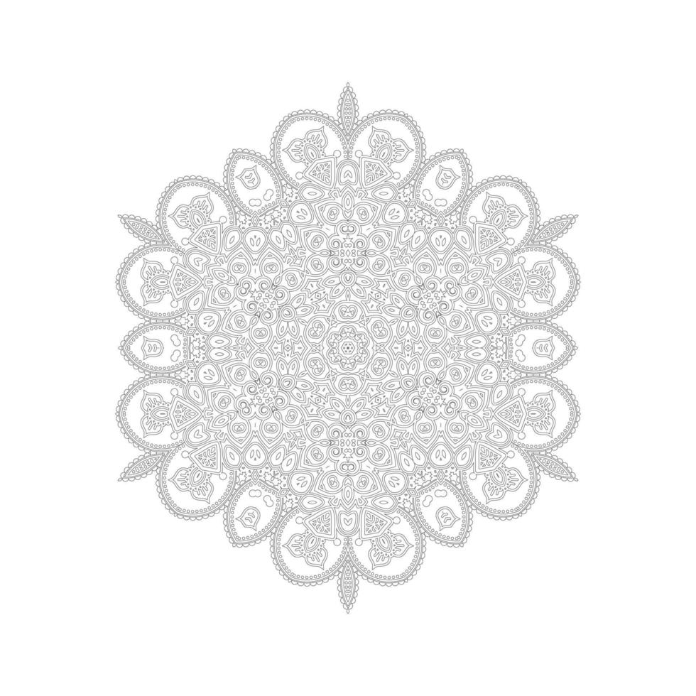 prachtige lijntekeningen mandala vector