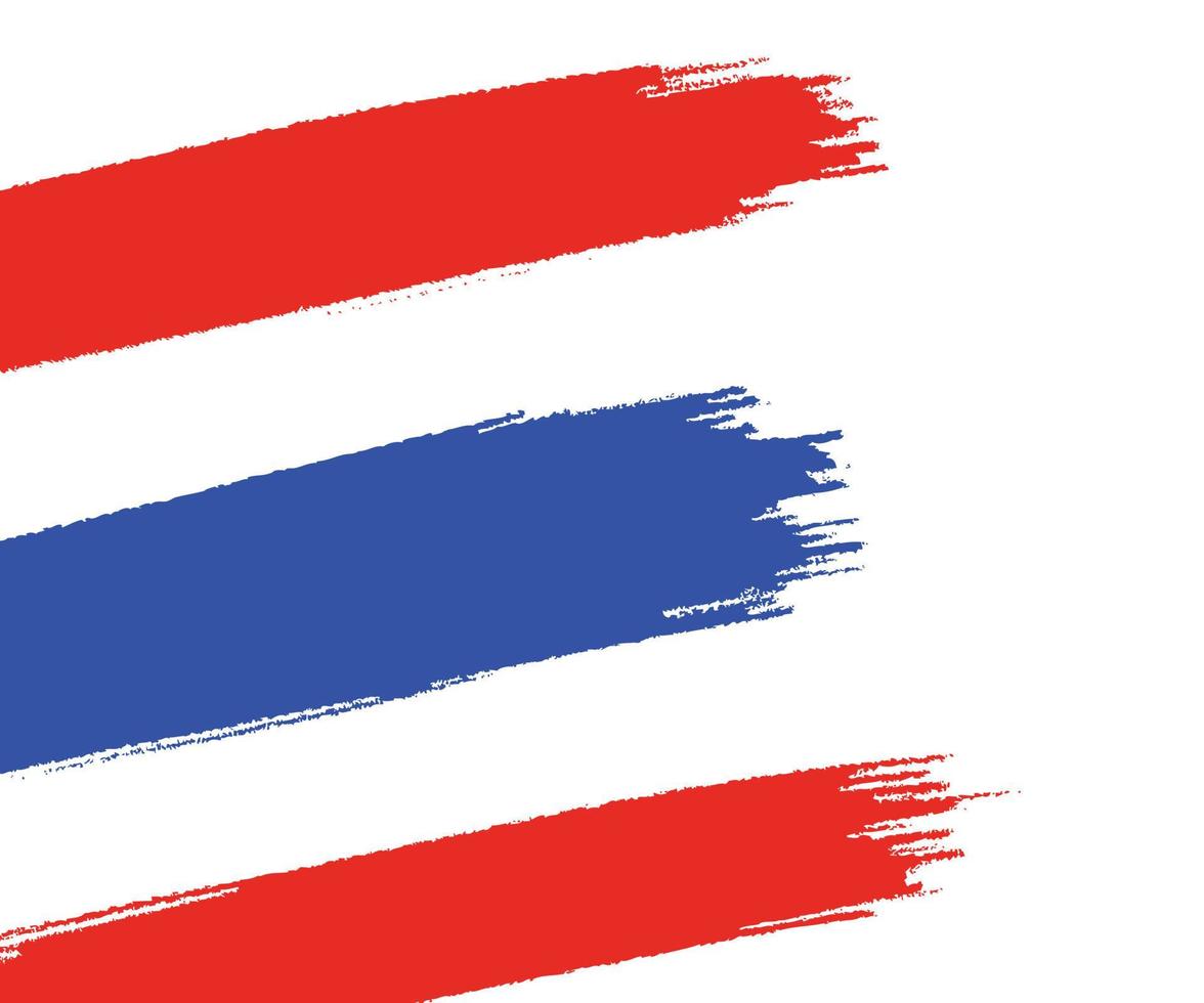 vlag van thailand. vlag in grungy stijl. onafhankelijkheid Thaise dag. vector eps illustratie.