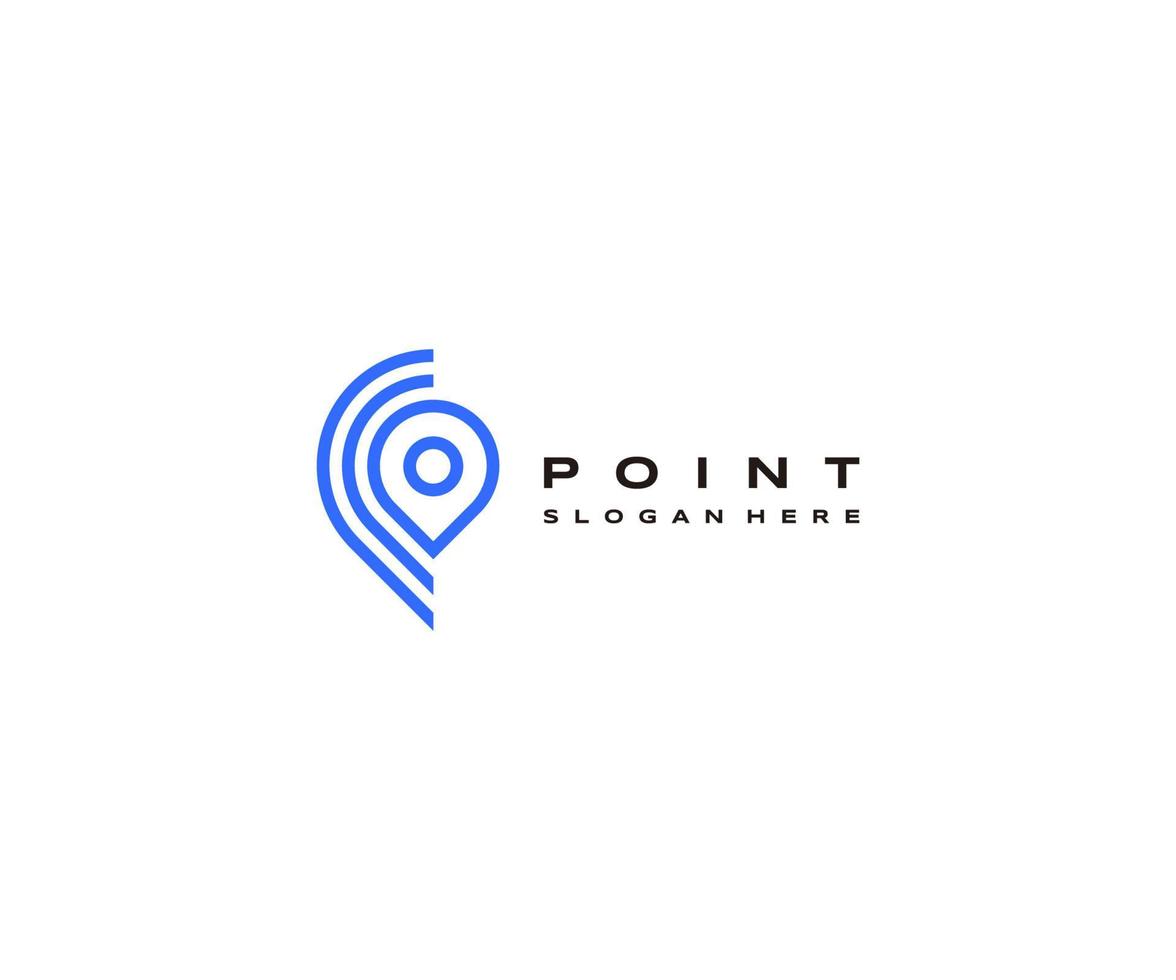 punt, locatie, gps-logo pictogramontwerpsjabloon vector