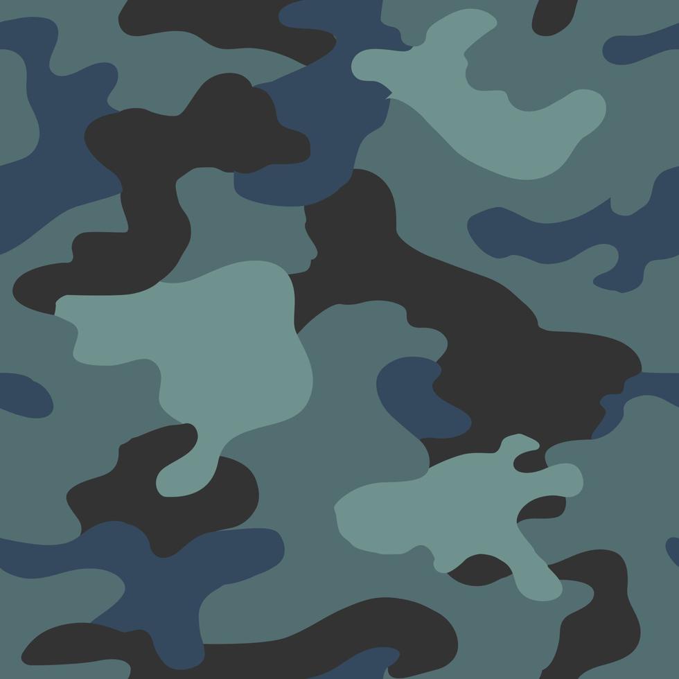 textuur militaire camouflage herhaalt naadloos vectorpatroon voor stof, achtergrond, behang en anderen. klassieke kleding print. abstracte zwart-wit naadloze vector camouflage patroon.