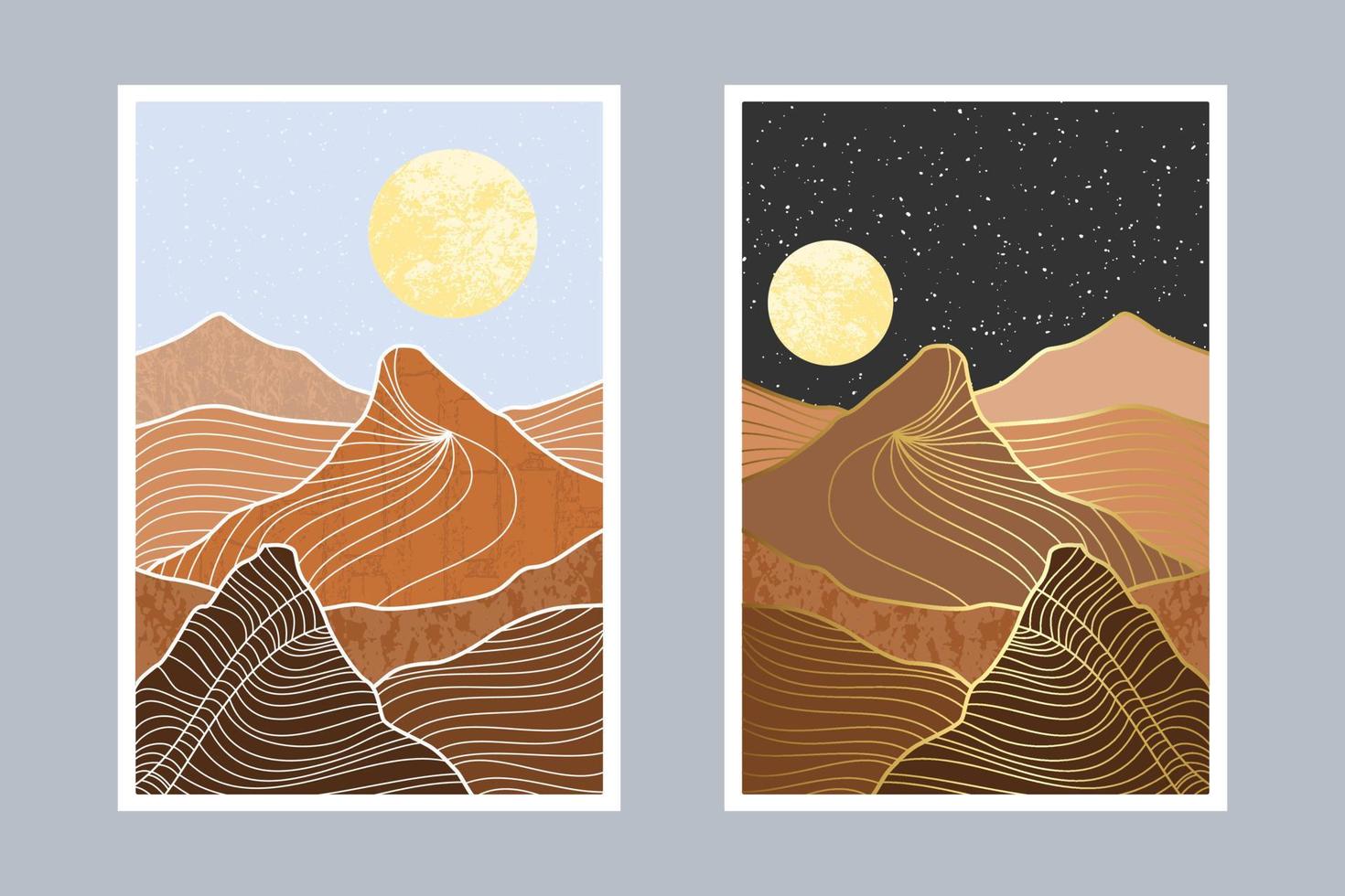 abstracte bergschildering, abstracte achtergrond, premium vector