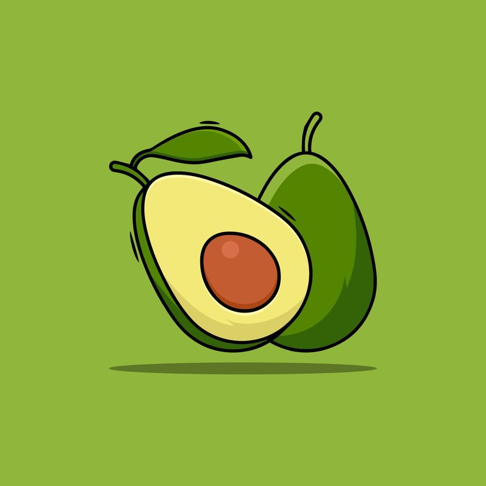avocado verse groente gezond pictogram vector