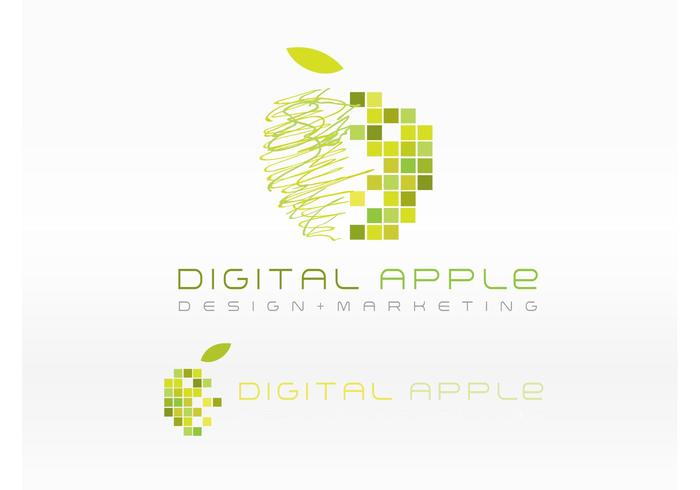 Digitaal Apple-logo vector