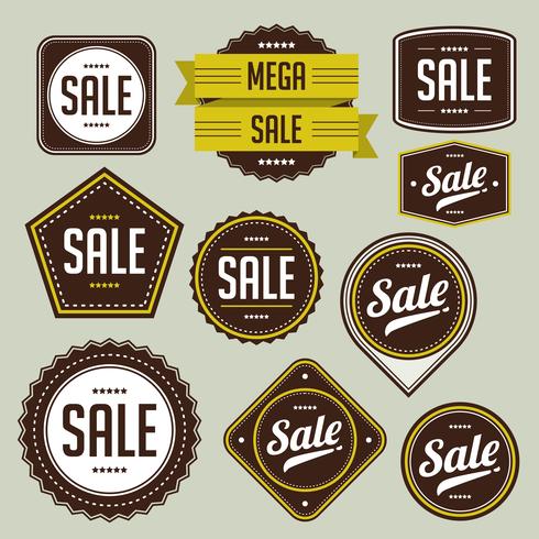 Verkoop Badge Set vector