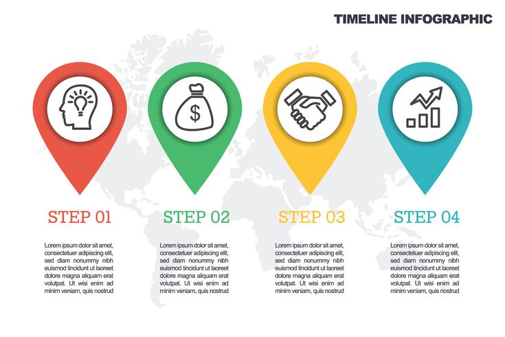 GPS infographic sjabloon vector