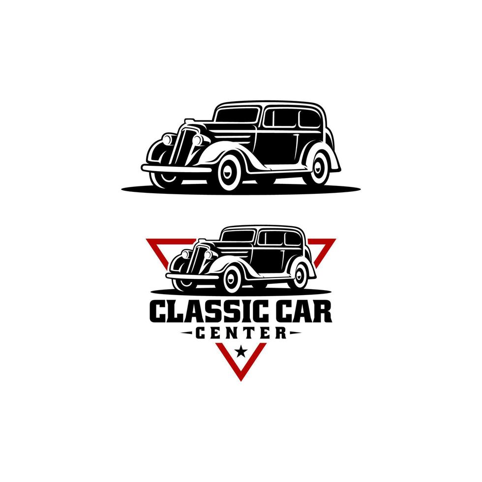 set van klassieke auto illustratie logo vector