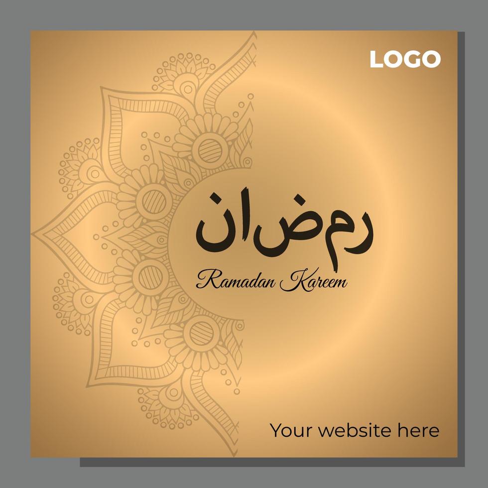 ramadan kareem social media post en creatieve aanbieding verkoop vector