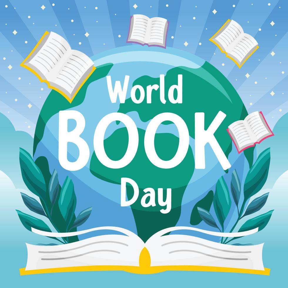 wereld boek dag doodle element concept vector