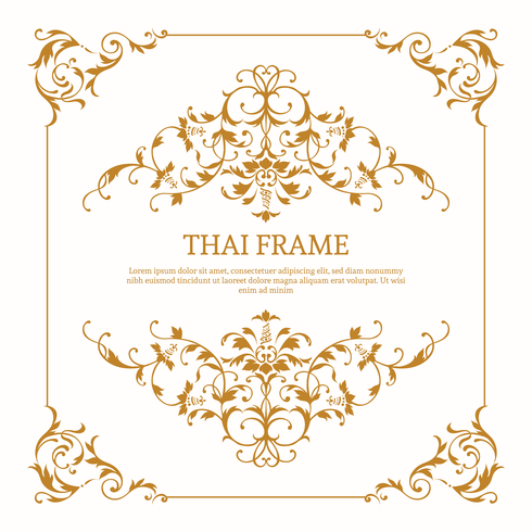 Elegante Thaise Thema Frame Vector
