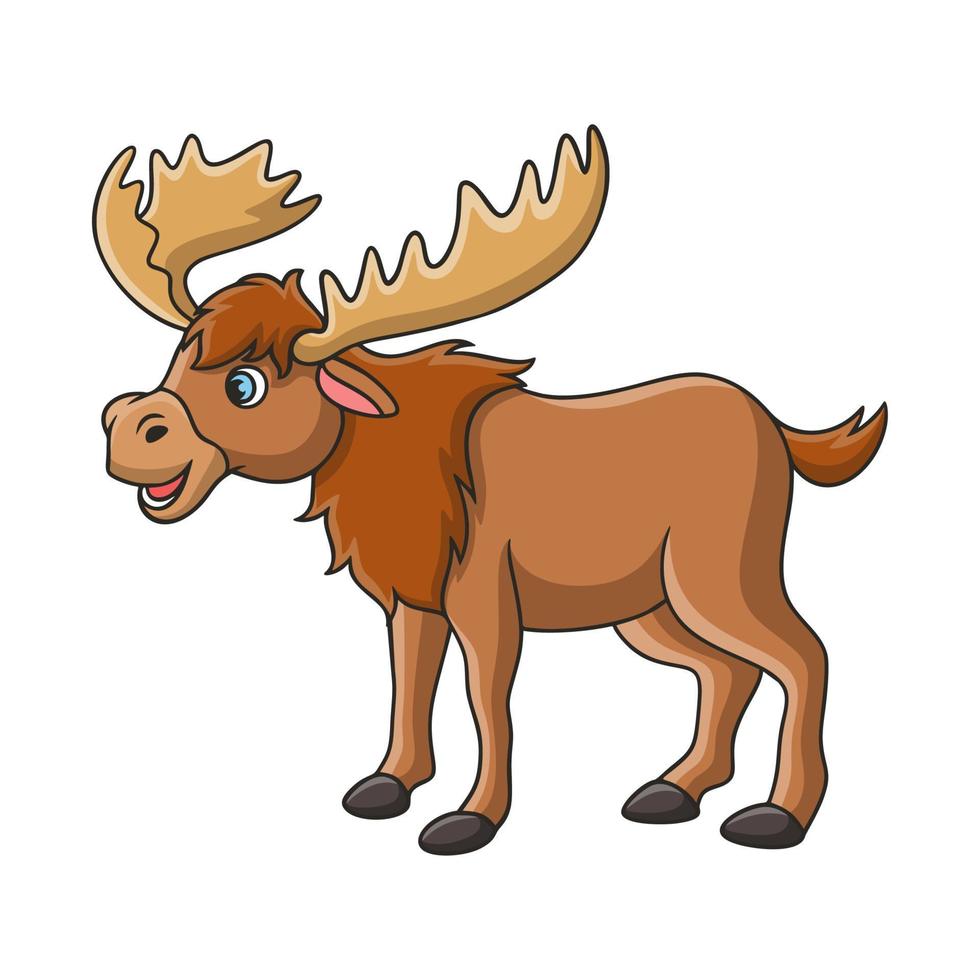 cartoon illustratie coole eland vector