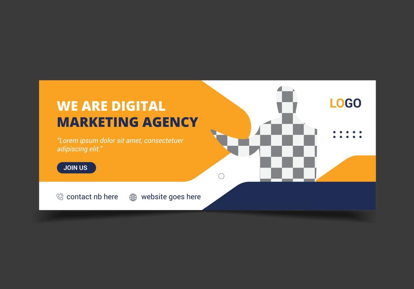 digitale marketing business bureau sociale media ontwerp voorbladsjabloon, webbannersjabloon, abstract bannerontwerp voor advertenties, flyer vector