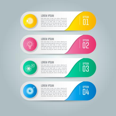 infographic ontwerp bedrijfsconcept met 4 opties, onderdelen of processen. vector