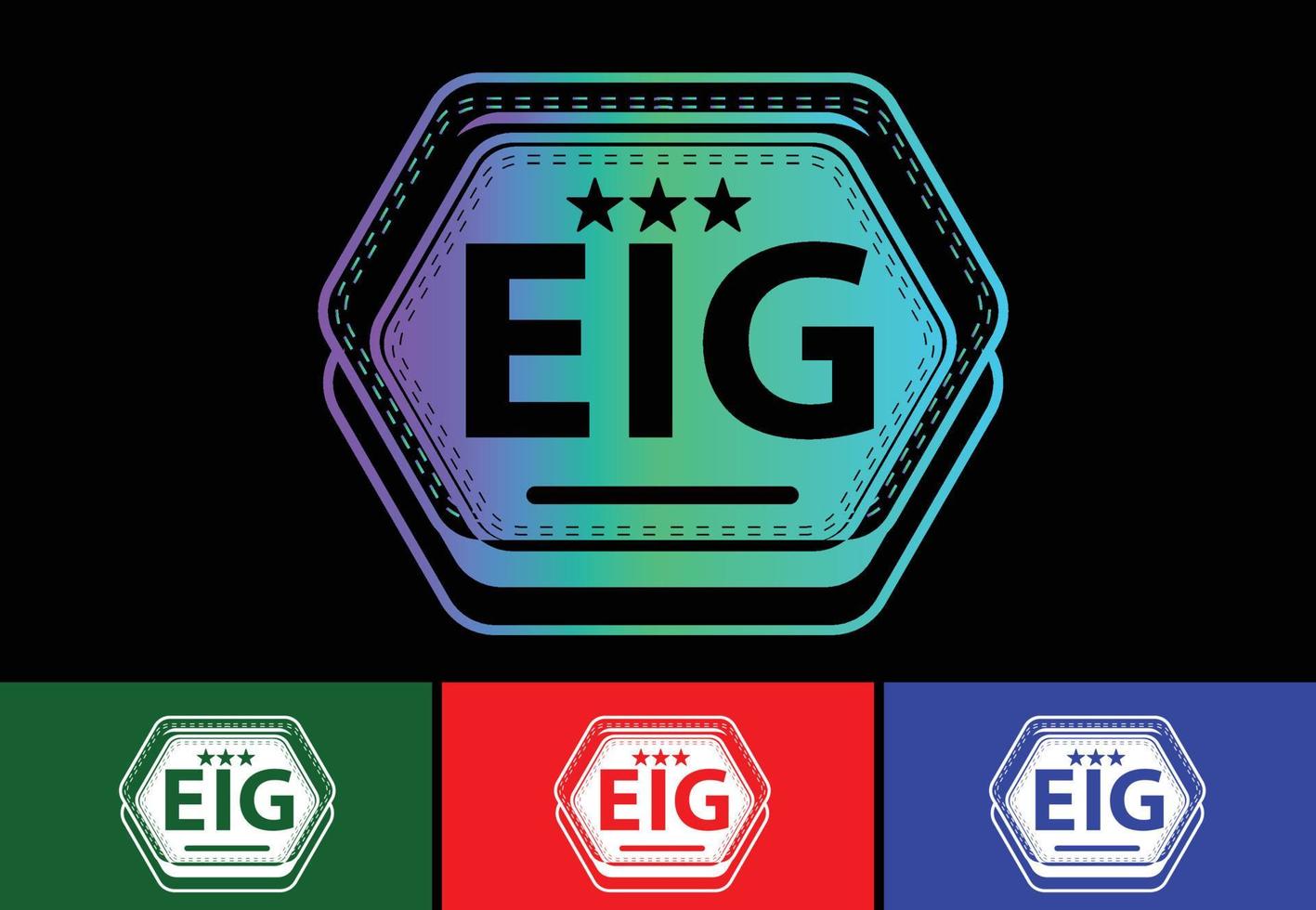 eig brief nieuw logo en pictogram ontwerpsjabloon vector