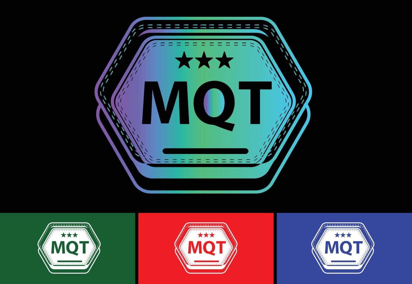 mqt brief nieuw logo en pictogram ontwerpsjabloon vector