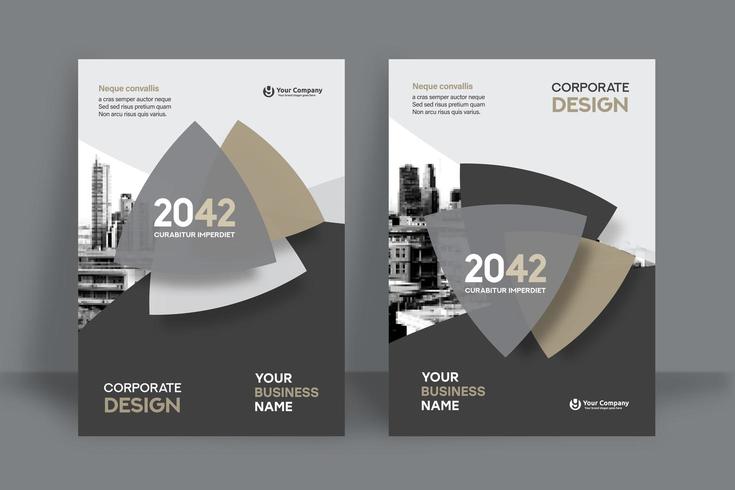 Stad achtergrond ontwerpsjabloon voor zakelijke boekomslag vector