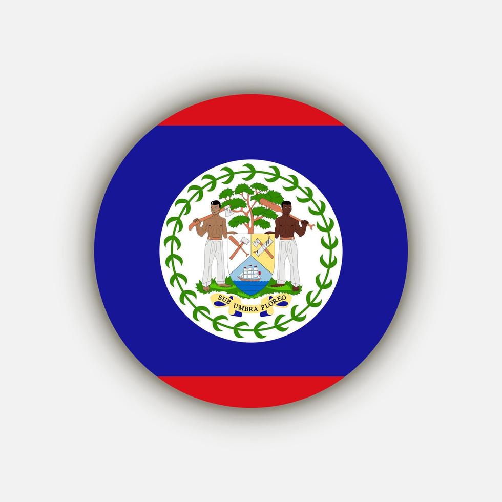 land belize. vlag van belgië. vectorillustratie. vector